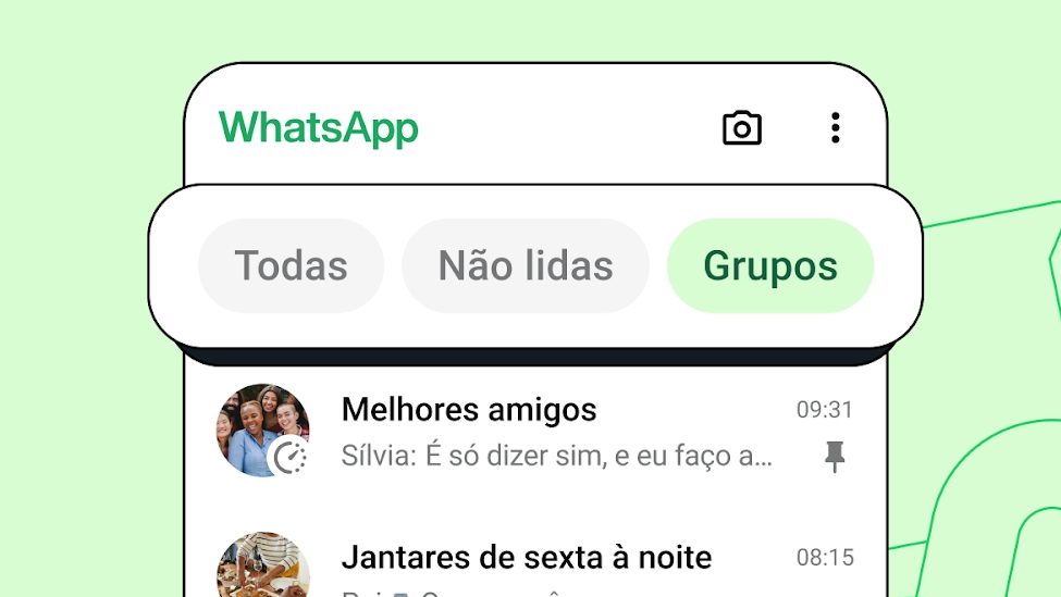 Filtros de conversa no WhatsApp