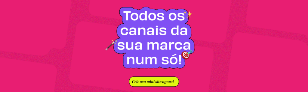 Banner de divulgação do Linklist, uma ferramenta de compilação de canais num único link. 