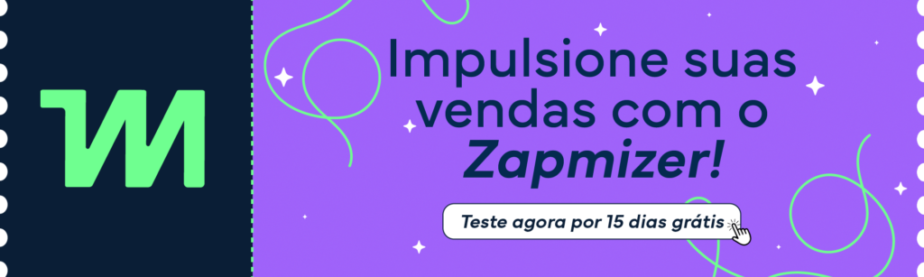 Banner de divulgação do Zapmizer, uma ferramenta de CRM e gestão do WhatsApp online. 