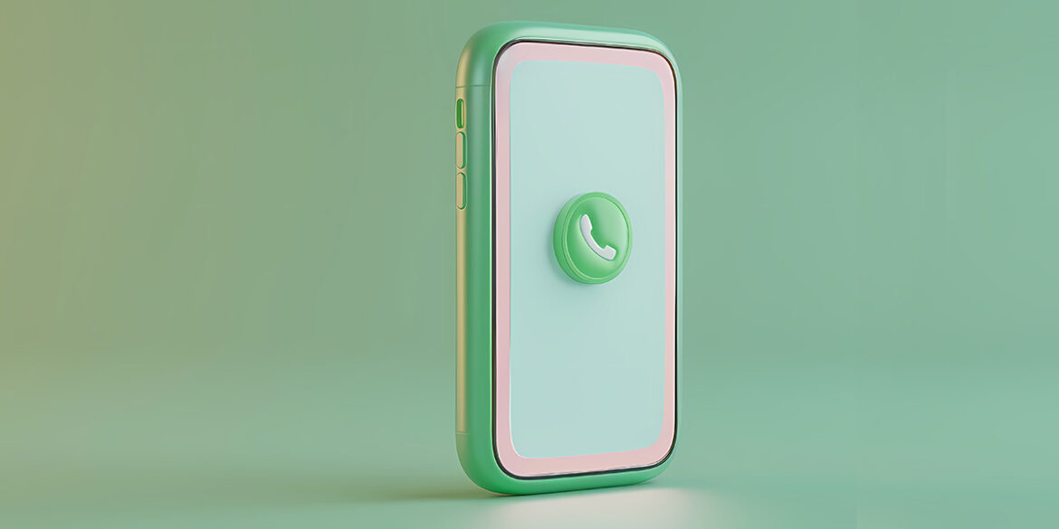 Script de Vendas no WhatsApp - a imagem que ilustra o tema tem o fundo verde, no meio, em destaque, tem um celular em 3D com o logotipo do WhatsApp aberto na tela.