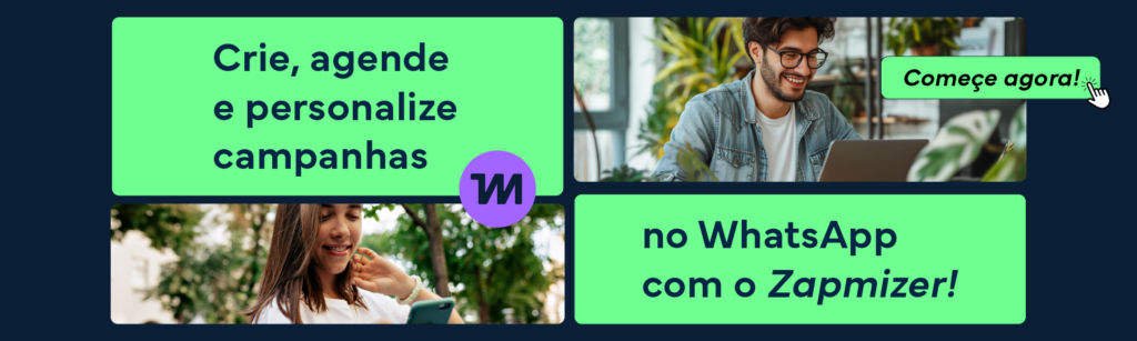 Banner de divulgação do Zapmizer, uma ferramenta online de gestão do WhatsApp e atendimento ao cliente.