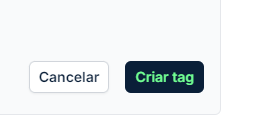Botão de criar tag