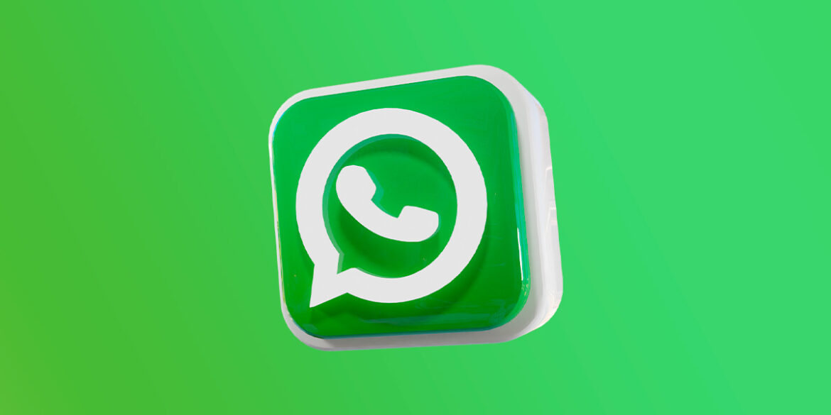 Negociar - A imagem que ilustra o tema tem o fundo verde e no meio a logo do WhatsApp em 3D.