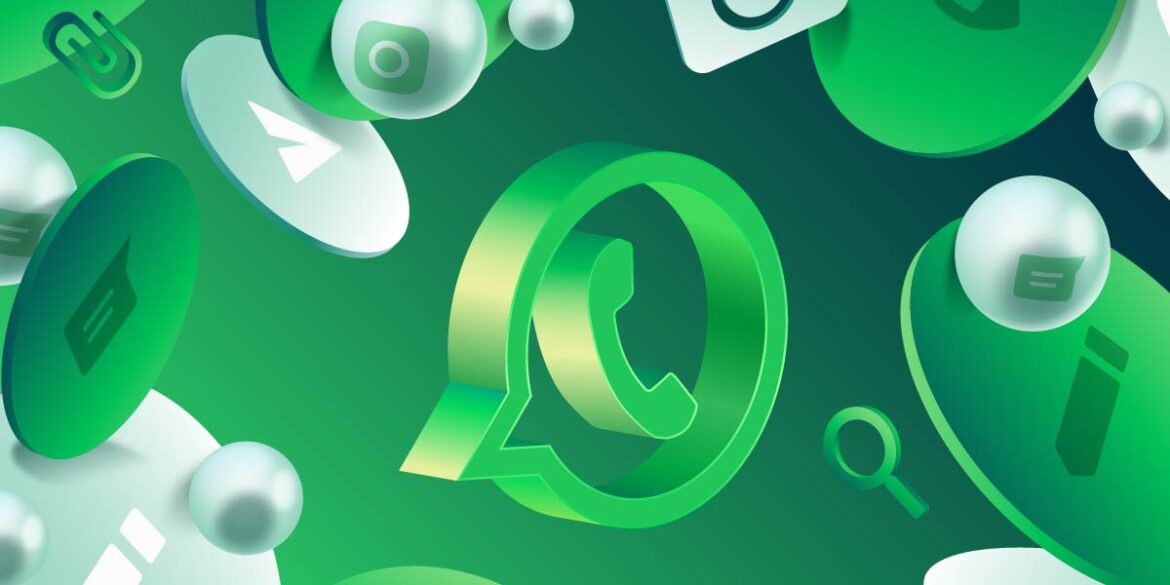 WhatsApp Business para 2025 - a imagem que ilustra o tema tem o fundo verde com a logo do WhatsApp espalhada por toda ela.