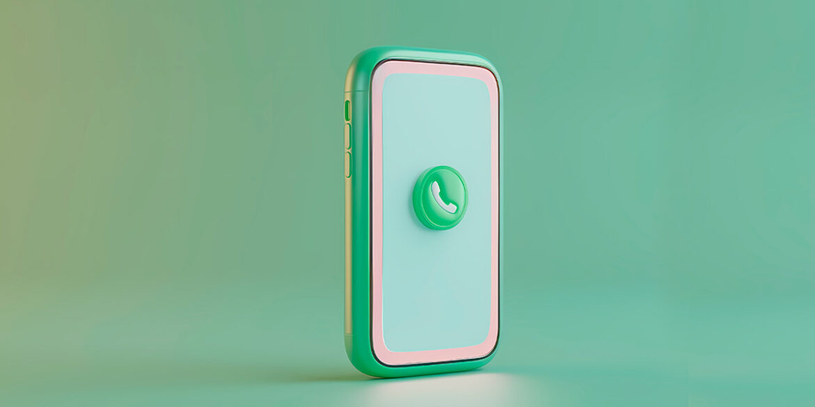 Celular com o logo do WhatsApp na tela